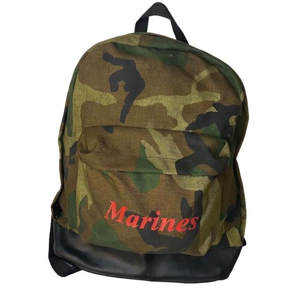 Vintage U.S. Mariners Backpack Camouflage USA MADE Army Military Navy Air Force - Picture 1 of 8